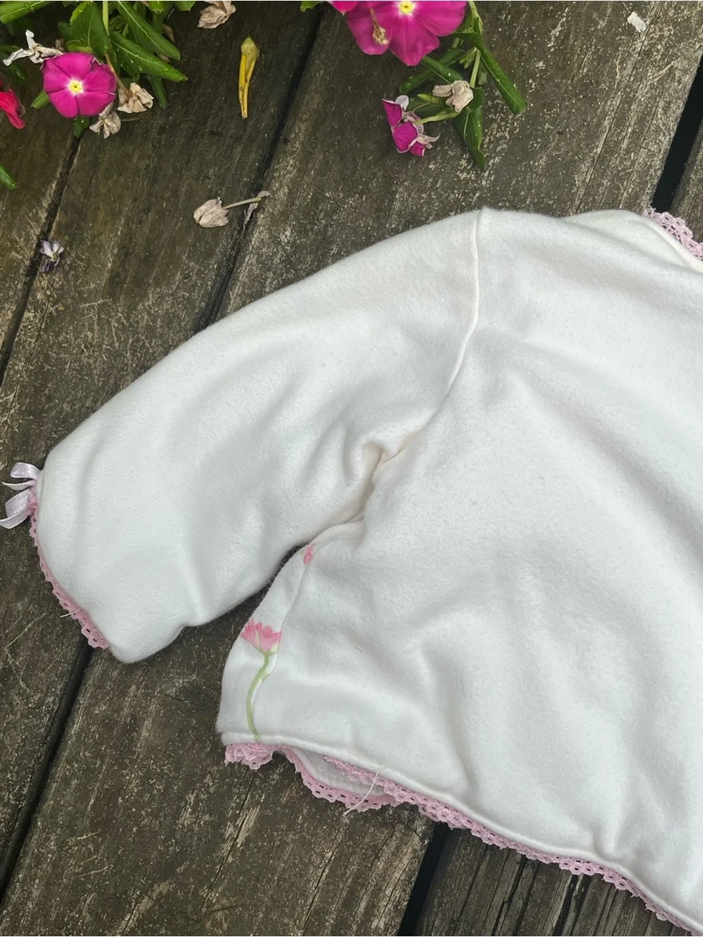 Disney Baby White & Pink Winnie the Pooh Embroidered Jacket/Coat